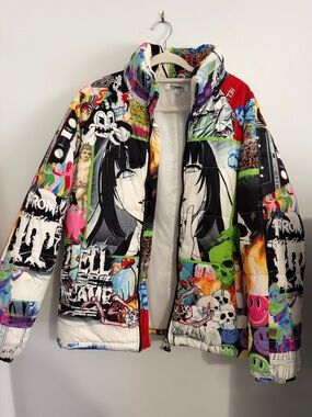 Graphic Multi-Color Kids Puffer Jacket by SUGARHILL